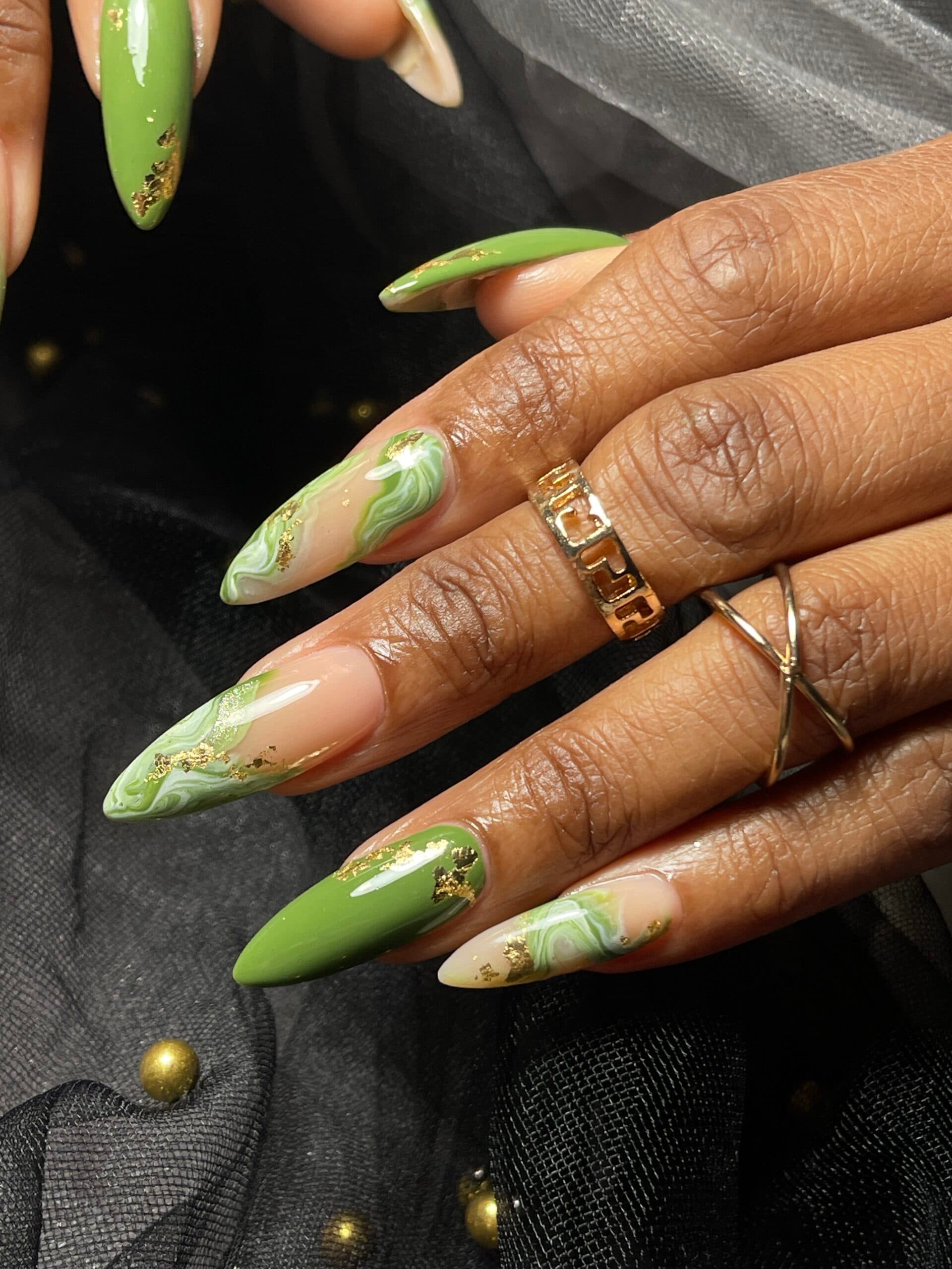 Set of finished nails