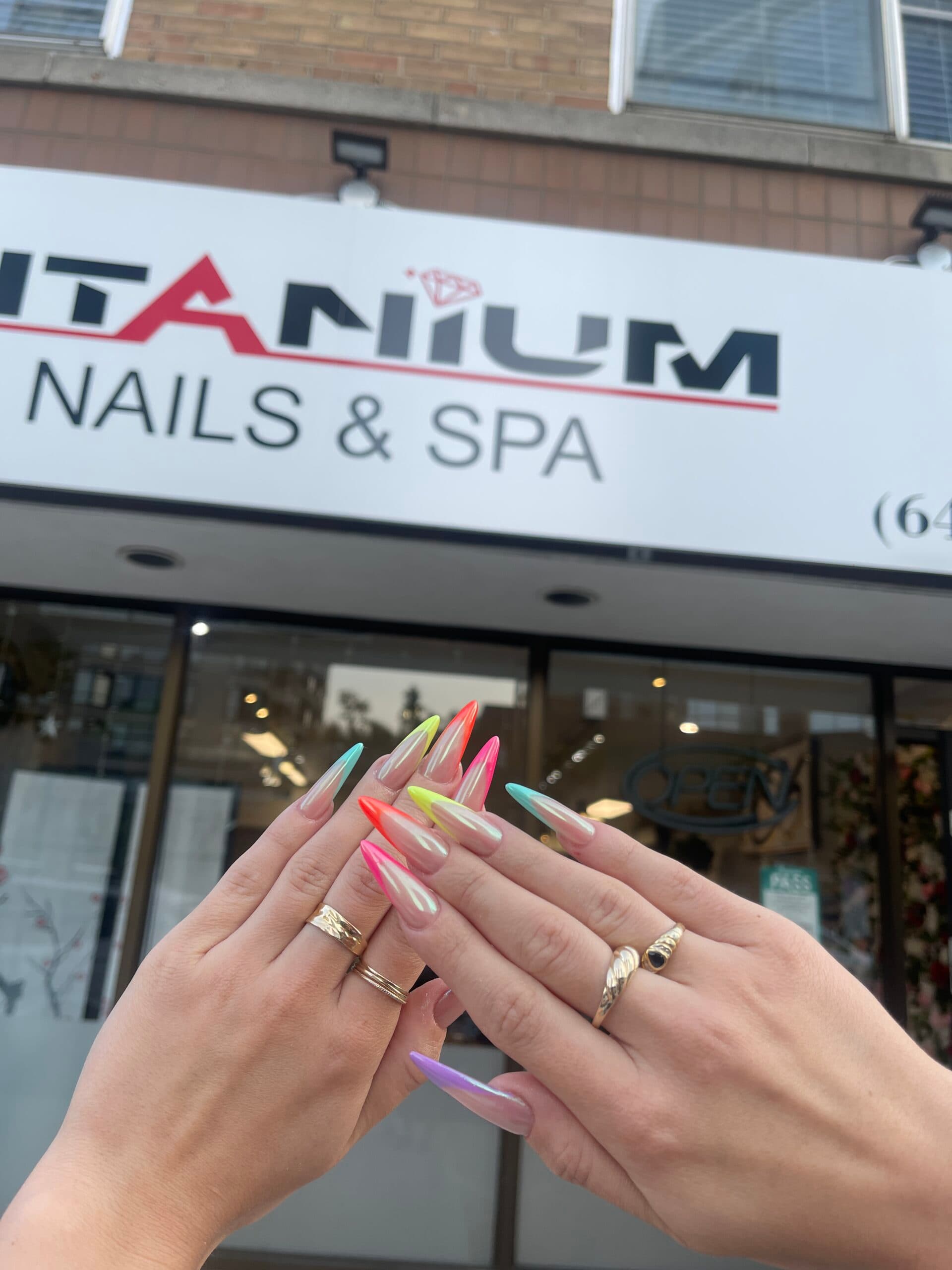 Chrome finish nails